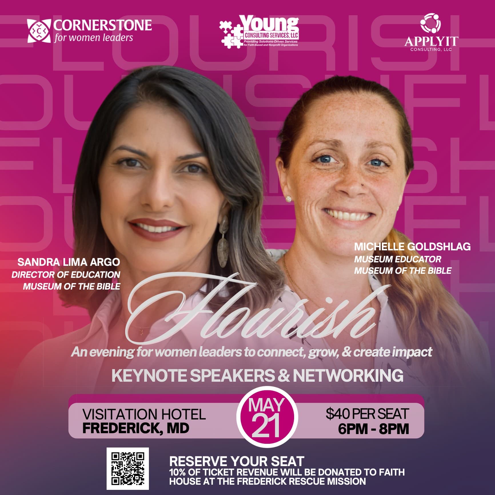 Flourish - Thursday, May 21, 2026, 6PM-8PM at Visitation Hotel, 211 E Church St, Frederick, MD
